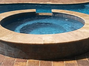 Natural Stone Paver Pool Coping, St. Petersburg, FL